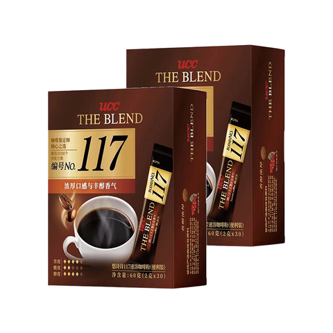 UCC 117纯黑咖啡粉  117*30条*2盒