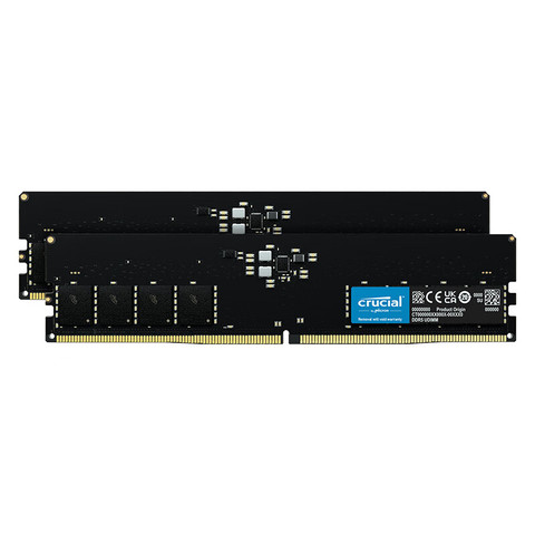 20点开始：Crucial 64GB（32GB×2）套装 DDR5 5600频率 台式机内存条 美光原厂出品