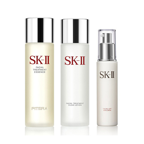 SK-II 神仙水护肤套装补水保湿提亮紧致水乳套盒多方位修护三件套