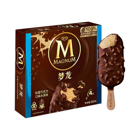 梦龙 MAGNUM 松露巧克力口味冰淇淋 65g*4支 雪糕 梦龙 MAGNUM 松露巧克力口味冰淇淋 65g*4支 雪糕