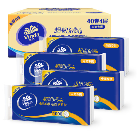 维达 超韧系列无芯卷纸100g*40卷 32.1元（需用券）