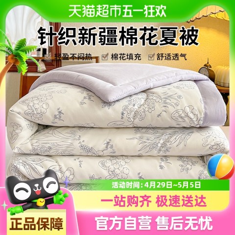 梦特娇 JF51039 A类双层纱新疆棉夏凉被 200x230cm 爱丽丝 48元