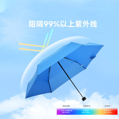 日全时 Rumbrella 日全时 Light seeker寻光者系列 五折晴雨伞 多色 29元（需用券）