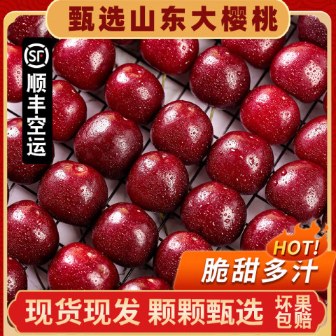 福钧翔 正宗大樱桃4.5斤(净重)  中果单果22-26mm 58元（需用券）