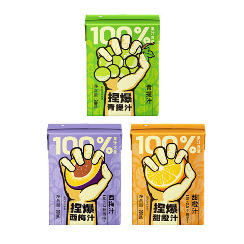 哪吒 捏爆100%橙汁200ml*12盒 （共24盒） 19.9元