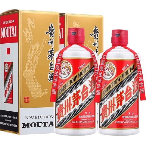 88VIP：茅台 MOUTAI 爆卖年货：贵州飞天茅台酱香型白酒53度500ml双瓶装 4192元