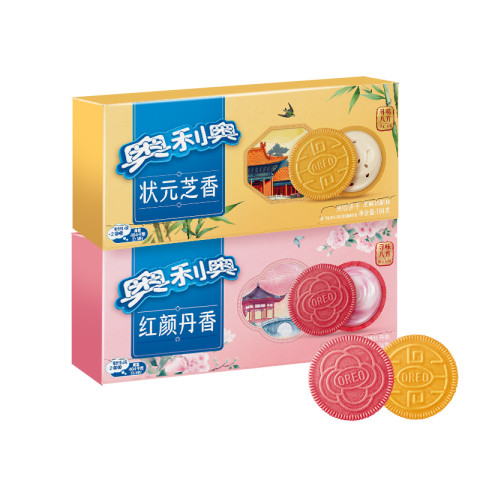 OREO 奥利奥 奶油牡丹味夹心饼干194g+芝麻奶酥味夹心饼干194g 13.9元（需用券）