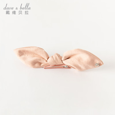 戴维贝拉 DAVE＆BELLA）儿童头饰蝴蝶结宝宝发夹甜美可爱顶夹女童发卡新款小女孩发饰 粉色 5CM 16元