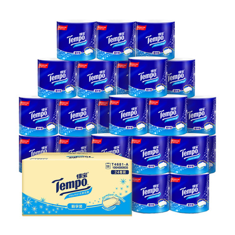 得宝 Tempo 有芯无香卷纸 135g×24卷 37.75元