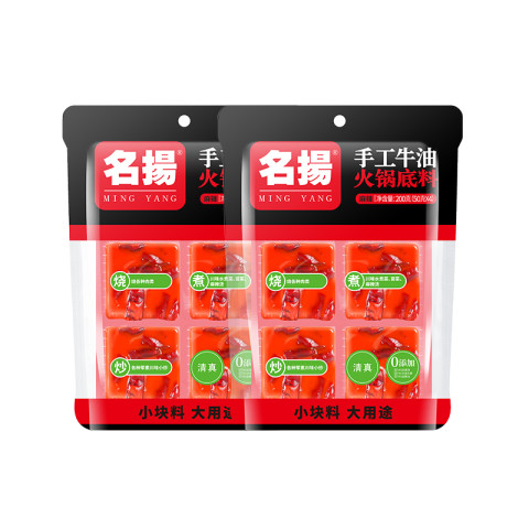 88VIP：名扬 牛油麻辣火锅底料200g*2袋 18.81元（需用券）