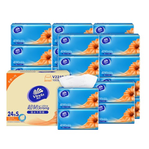 维达 抽纸超韧3层S码*150抽*24包 48.4元（需买2件，需用券）