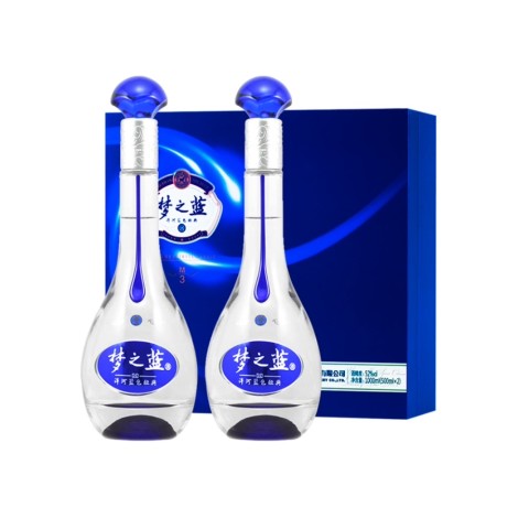 洋河 梦之蓝M3-52度500ml*2瓶礼盒装绵柔型白酒自饮宴请 750.1元