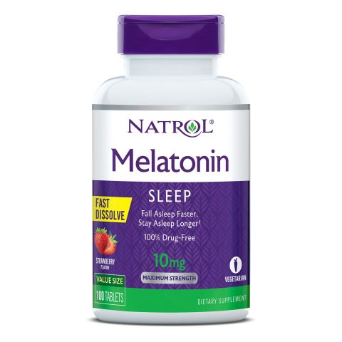 NATROL 芮特 褪黑素快速溶解片 10毫克 100粒 草莓味 126.21元