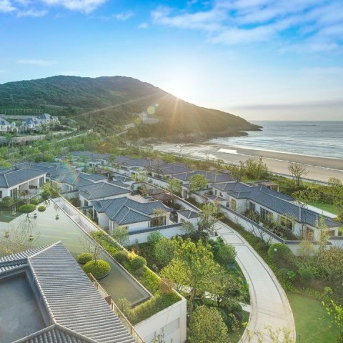 常年热门酒店，出门就是海滩！舟山朱家尖绿城威斯汀度假酒店 山景双床房2晚连住（2大2小早餐+东沙沙滩成人门票+旅拍） 1688元/2晚