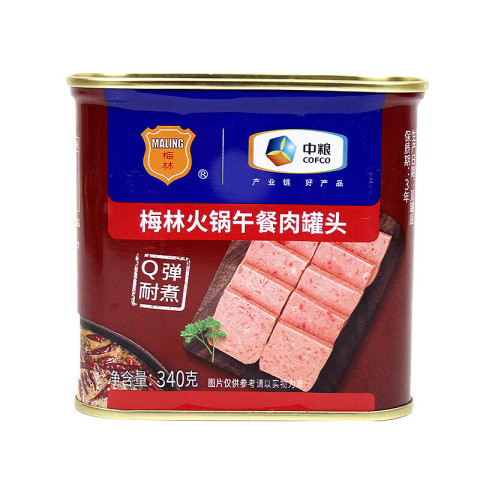 梅林 MALING 火锅午餐肉 猪肉罐头 340g 10.91元