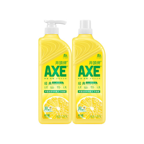 AXE 斧头 柠檬护肤洗洁精 1.18kg+1.18kg补充装