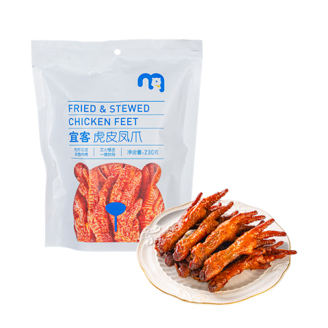 宜客 麦德龙商超零食小吃 虎皮凤爪 230g  任选四件组合清仓 16.25元