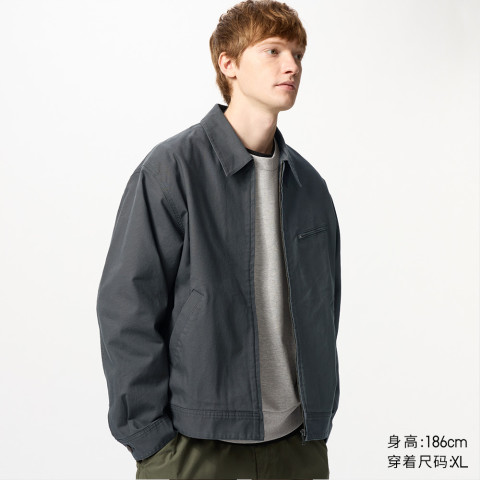 优衣库 UNIQLO 男士休闲拉链茄克 UQ475681000 199元