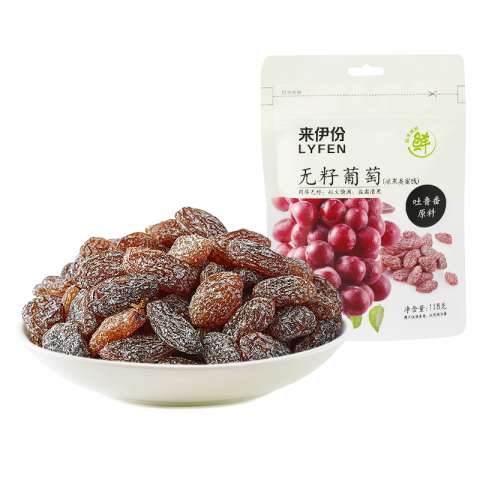 来伊份 果干系列 无籽葡萄118g（15件任选） 2.46元