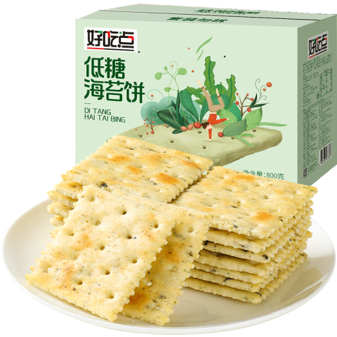 好吃点 低糖海苔饼800g 10.95元