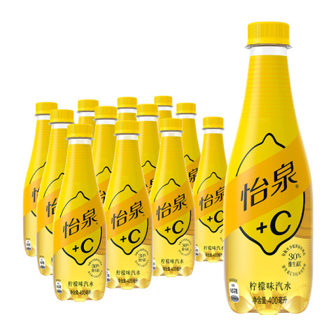怡泉 Coca-Cola 可口可乐 怡泉+C柠檬味汽水 400ml*12瓶 19.44元