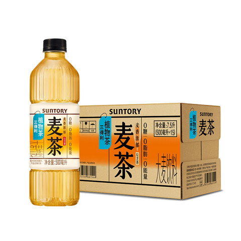 88VIP：三得利 大麦茶无糖500ml*15瓶