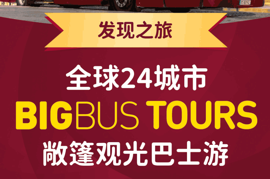 24小时通兑 双11 Bigbus全球24城发现之旅通兑券 大巴士观光游